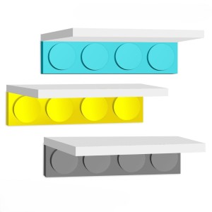 PÓŁKA WISZĄCA DO POKOJU DZIECKA BLOCK LONG - FOAM WALL
