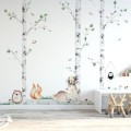 naklejka na ścianę brzozy