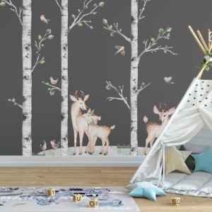 NAKLEJKI NA ŚCIANĘ BRZOZY I JELONKI - YOKO DESIGN