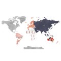 naklejka na ścianę do pokoju dziecka mapa świata