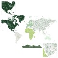 naklejki na ścianę mapa świata