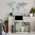 naklejka na ścianę mapa świata