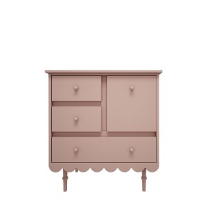 KOMODA NISKA BABUSHKA RÓŻOWA - WOOD LUCK DESIGN