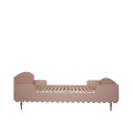 Eleganckie różowe łóżko 90x200 cm do pokoju dziewczynki
