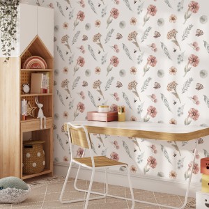 TAPETA KWIATY POLNE - PASTELOWE LOVE 