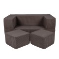 SOFA CUBE AESTHETIC BRĄZOWA