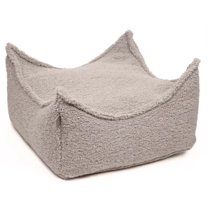 MEOW BABY - PUFA KWADRATOWA BEARLY JASNOSZARA