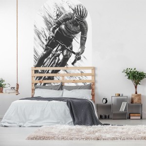 NAKLEJKA W KSZTAŁCIE ŁUKU KOLARZ ROWER - YOKO DESIGN
