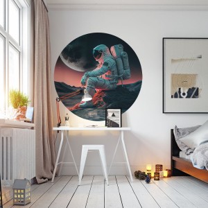 NAKLEJKA W KSZTAŁCIE KOŁA ASTRONAUTA - YOKO DESIGN
