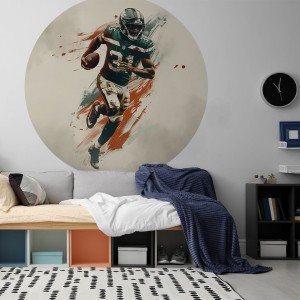 NAKLEJKA W KSZTAŁCIE KOŁA RUGBY - YOKO DESIGN