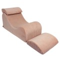 WAVE LOUNGER SZTRUKSOWY AESTHETIC PUDROWY RÓŻ