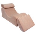 WAVE LOUNGER SZTRUKSOWY AESTHETIC PUDROWY RÓŻ