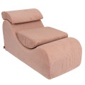 WAVE LOUNGER SZTRUKSOWY AESTHETIC PUDROWY RÓŻ