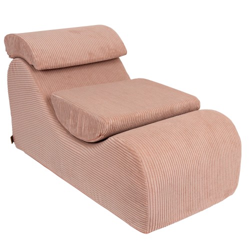 WAVE LOUNGER SZTRUKSOWY AESTHETIC PUDROWY RÓŻ