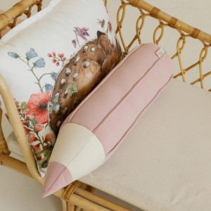 Poduszka velvet kredka różowa do pokoju dziecka – Moi Mili