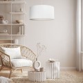 LAMPA WISZĄCA LEN BIAŁA