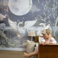 TAPETA Z SYRENĄ GRANATOWA mural