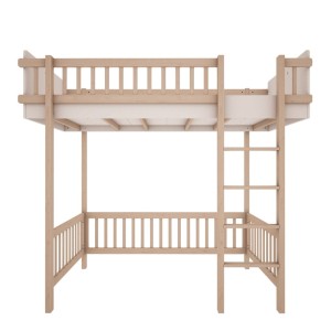 ŁÓŻKO ANTRESOLA WYSOKIE BASIC ZŁAMANA BIEL - WOOD LUCK DESIGN