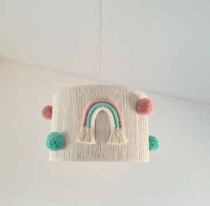 LAMPA SUFITOWA DLA DZIECKA MIĘTOWE TĘCZE - MARMYS FELT STUDIO