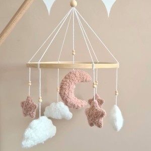 KARUZELA DO ŁÓŻECZKA BOUNCLE PUDROWA NOC - MARMYS FELT STUDIO