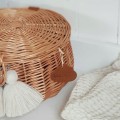 Designerska szkatułka wiklinowa do wnętrz boho