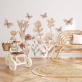 Pastelowe Love naklejki boho kwiaty