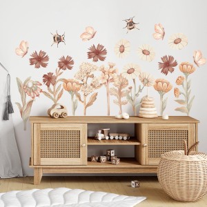 ZESTAW NAKLEJEK KWIATY BOHO II - PASTELOWE LOVE