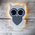 drewniakowa lampka dziecięca sowa