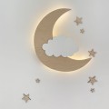 drewniakowa lampka księżyc nocna dla dziecka