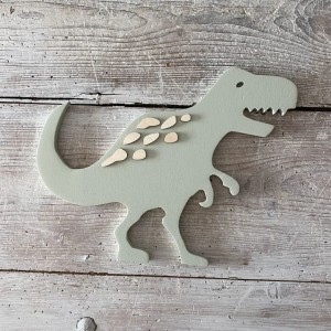 Lampka drewniana dla dzieci Dinozaur T-rex