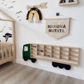 duża półka na małe samochodziki drewniakowa