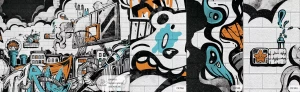 MALUMI GRAFFITI ORANGE - PRÓBKA TAPETY    