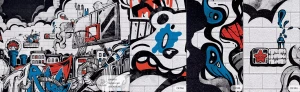 MALUMI GRAFFITI RED - PRÓBKA TAPETY 