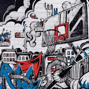 TAPETA DLA CHŁOPCA GRAFFITI RED - MALUMI