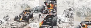 MALUMI FORMUŁA 1 YELLOW - PRÓBKA TAPETY 