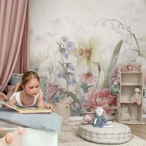 TAPETA DZIEWCZĘCA KWIATY BLOOM RAINBOW - MALUMI