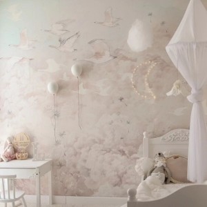 TAPETA DLA DZIECKA CHMURY DREAM KIDS ROSE - MALUMI