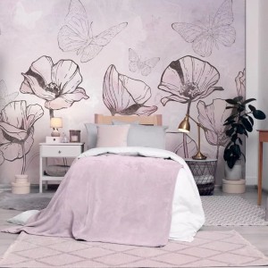 TAPETA DZIEWCZĘCA FLORA KIDS PURPLE - MALUMI