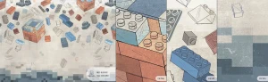 MALUMI RED BLOCKS - PRÓBKA TAPETY 