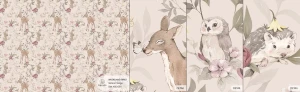 MALUMI WOODLAND GIRLS BEIGE - PRÓBKA TAPETY 