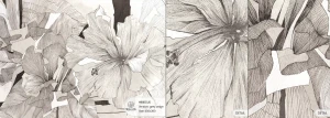 MALUMI HIBISCUS GREY BEIGE - PRÓBKA TAPETY  