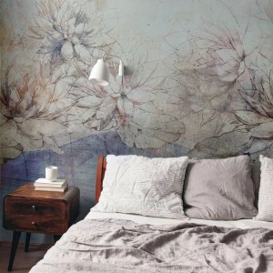 TAPETA WATER LILIES BLUE - MALUMI