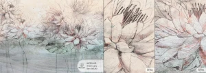 MALUMI WATER LILIES GREY - PRÓBKA TAPETY 