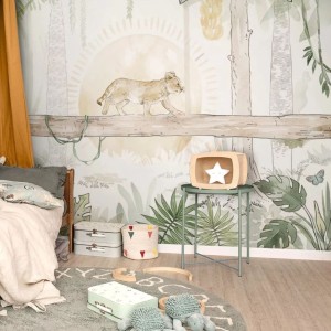 TAPETA DLA DZIECKA SAFARI LION GREEN - MALUMI
