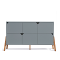 szeroka komoda szara do pokoju dziecka