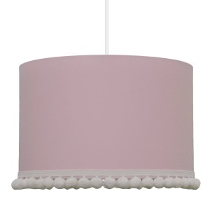 LAMPA SUFITOWA Z POMPONAMI PASTELOWY RÓŻ 