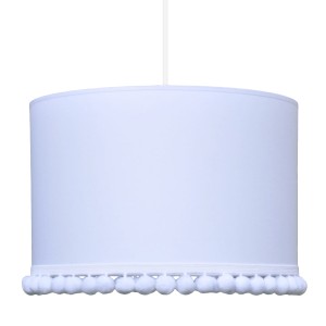 LAMPA SUFITOWA Z POMPONAMI CZYSTA BIEL