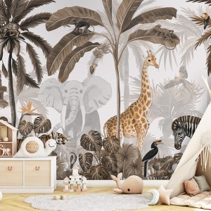 TAPETA JUNGLE JIVE SEPIA - PASTELOWE LOVE 