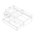 łóżko minimalistyczne młodziezowe eukaliptus
