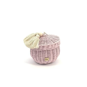 WIKLINOWY KOSZ BUBBLE S BABY PINK